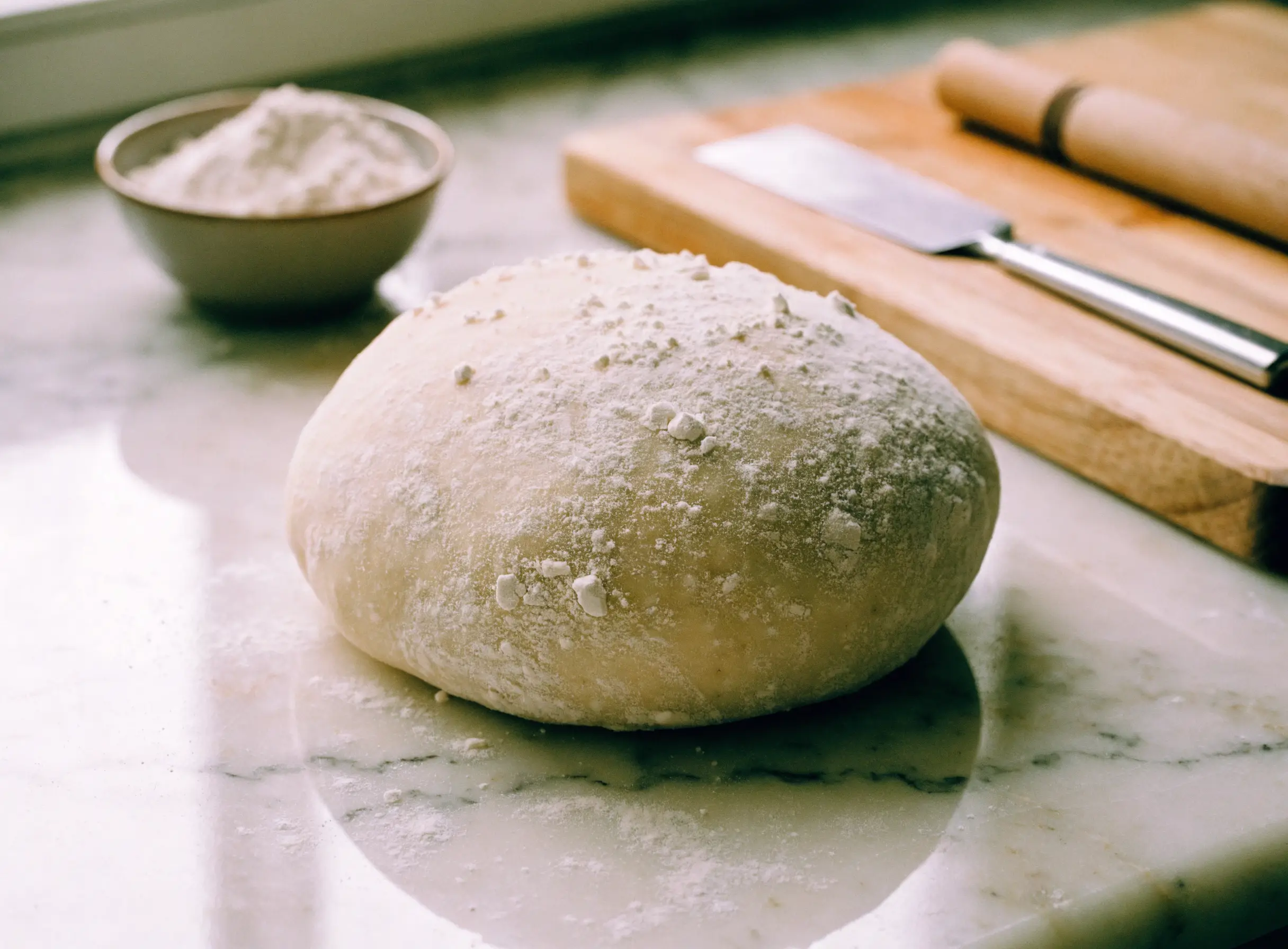 Impasto per pizza senza glutine preparato in postazione dedicata